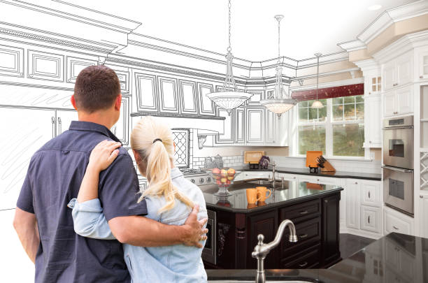 Custom kitchen cabinets installed in a Alexandria home